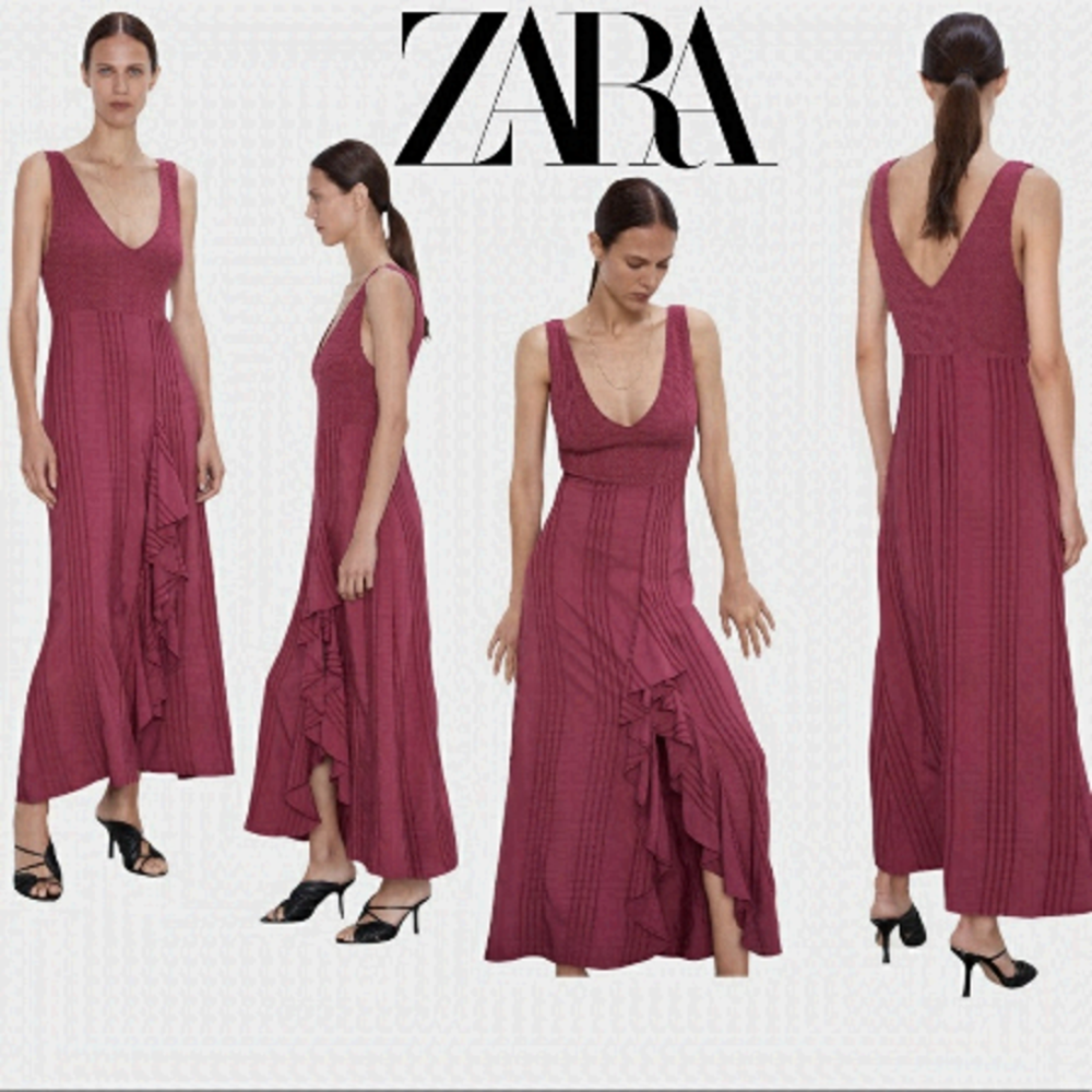 Zara Contrast Dress Size Small